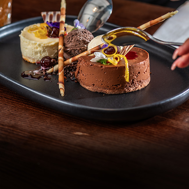 Dessert menu at The Devon Doorway