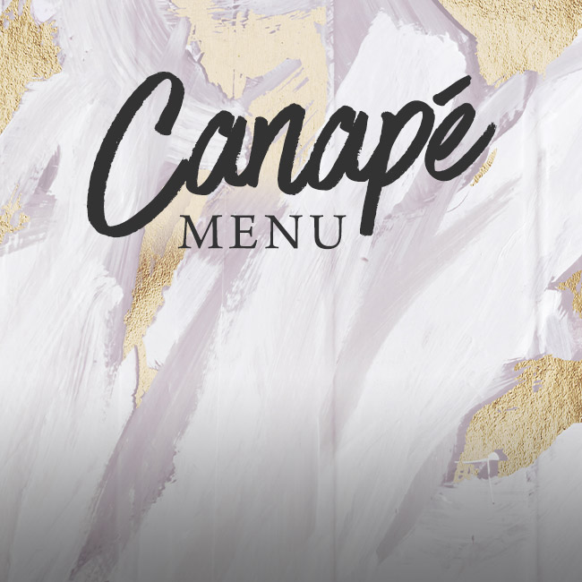 Canapé menu at The Devon Doorway